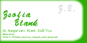 zsofia blank business card